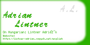 adrian lintner business card